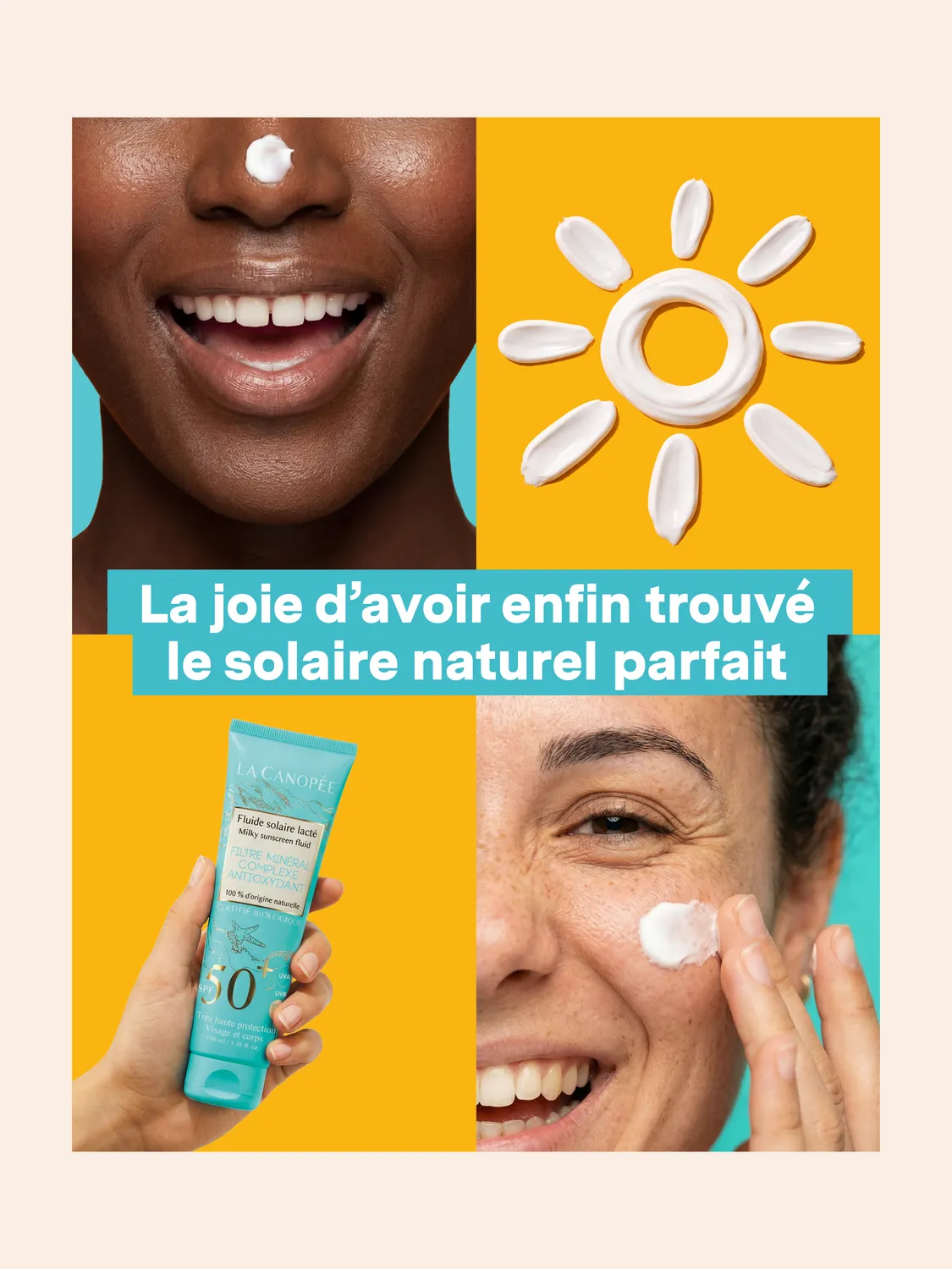 La Canopée Fluide solaire lacté SPF50+ minéral visage 40ml