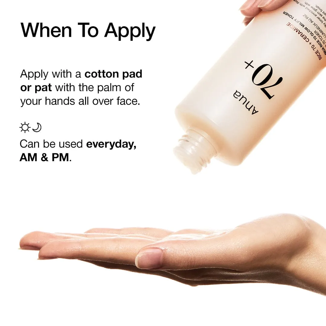 Anua Rice 70 Glow Milky Toner lotion lactée éclat