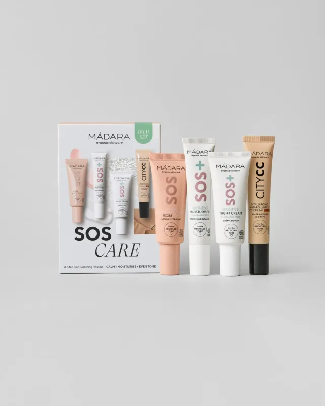 Mádara SOS Care 4-Step Skin-Soothing Routine Set coffret apaisant