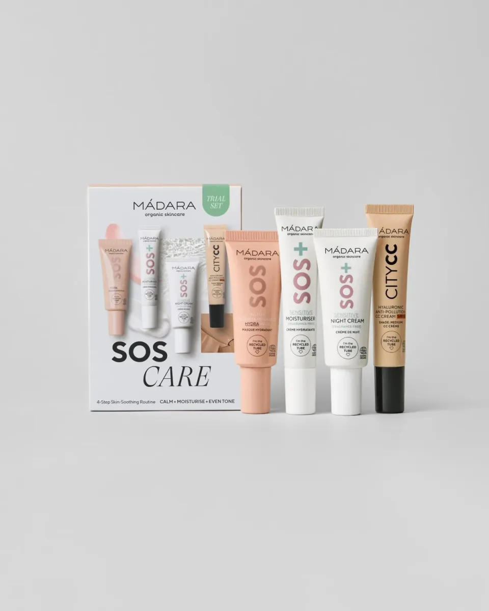 Mádara SOS Care 4-Step Skin-Soothing Routine Set coffret apaisant