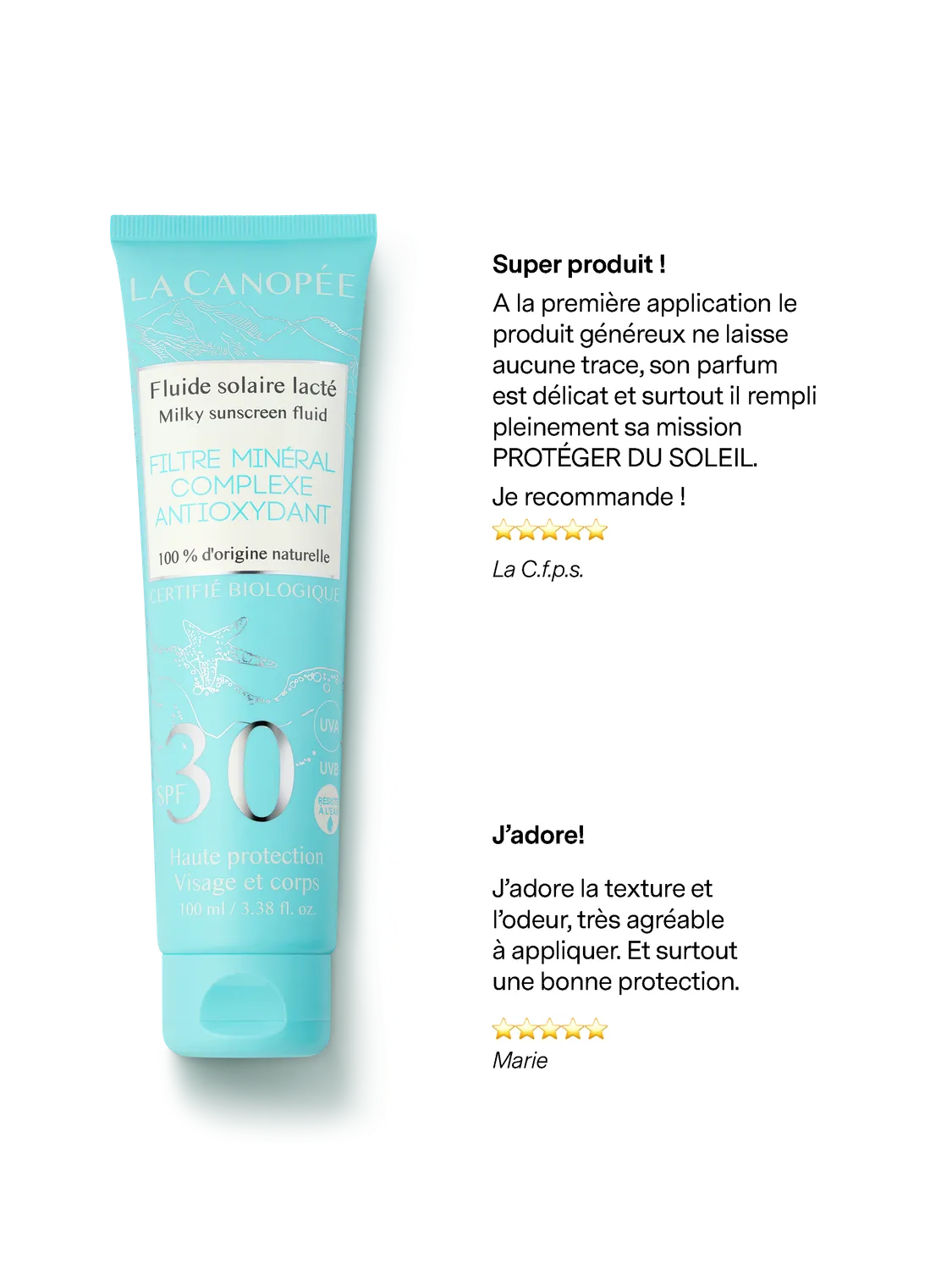 La Canopée Fluide solaire lacté SPF30 minéral 100ml