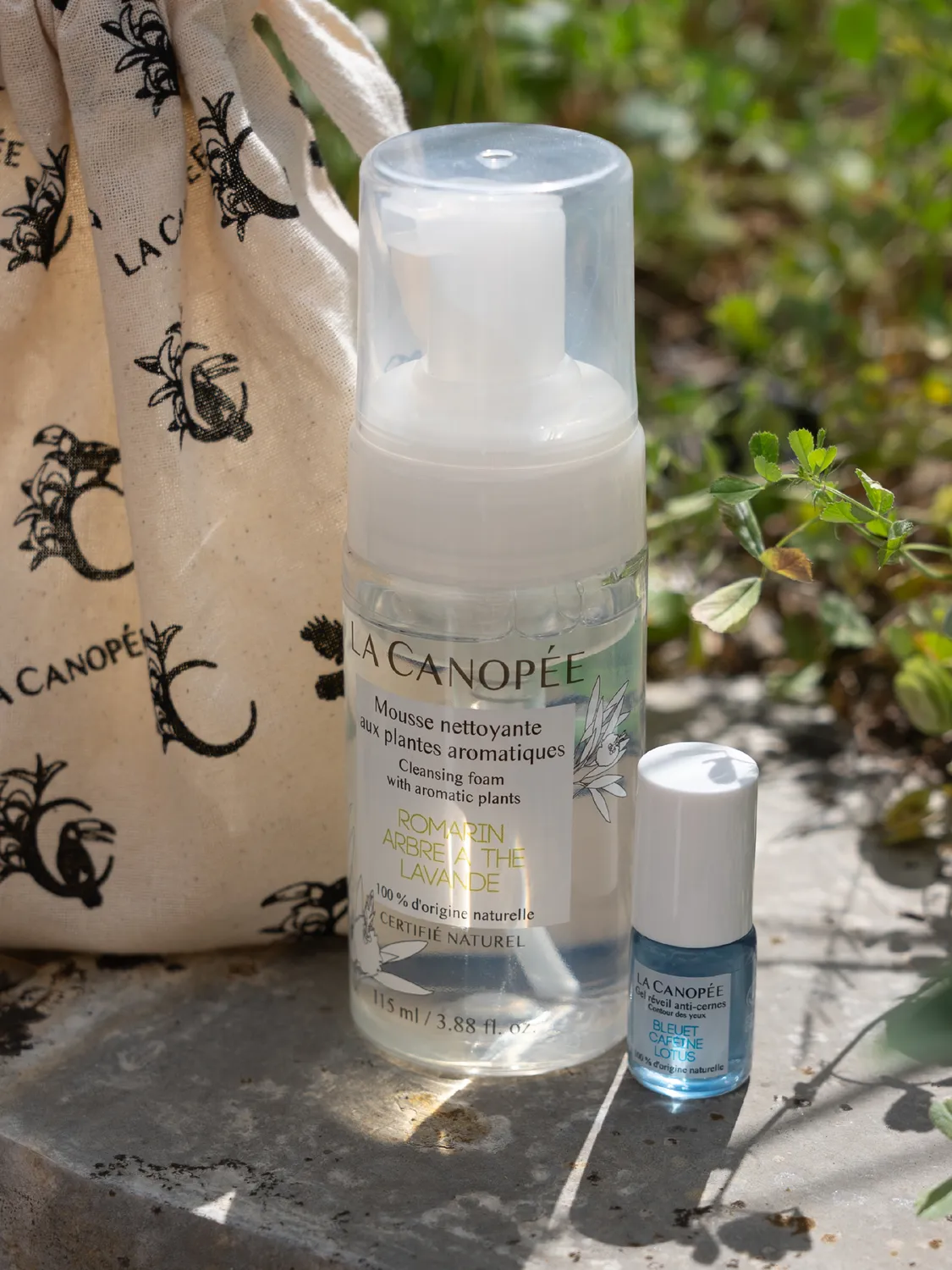 La Canopée Pochette Fraîcheur mousse + gel regard
