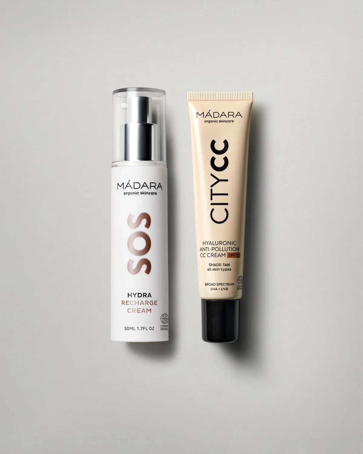 Mádara City CC crème teintée SPF15 + SOS coffret Light hydratant