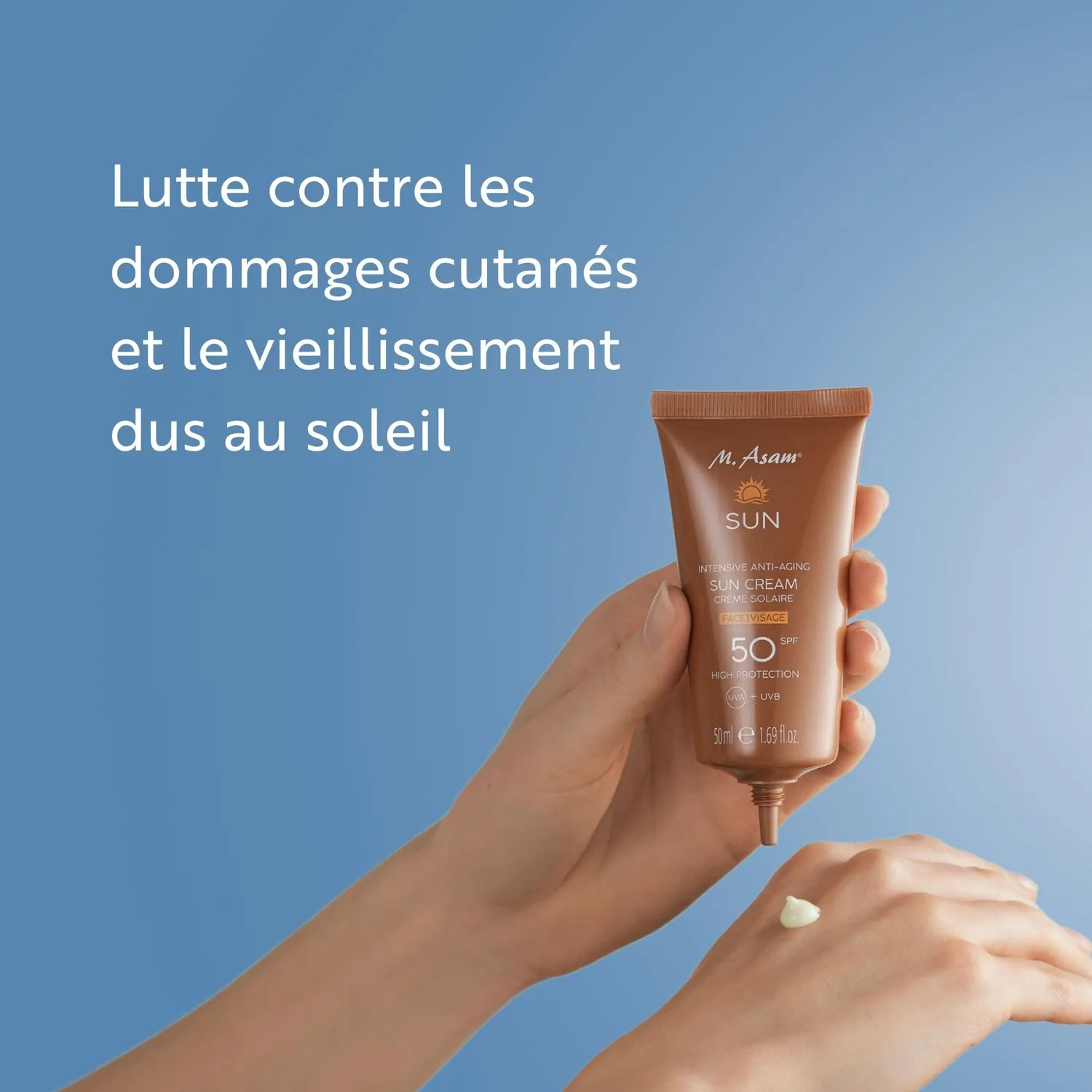 M. Asam Sun Crème solaire visage SPF30 50 ml anti-âge