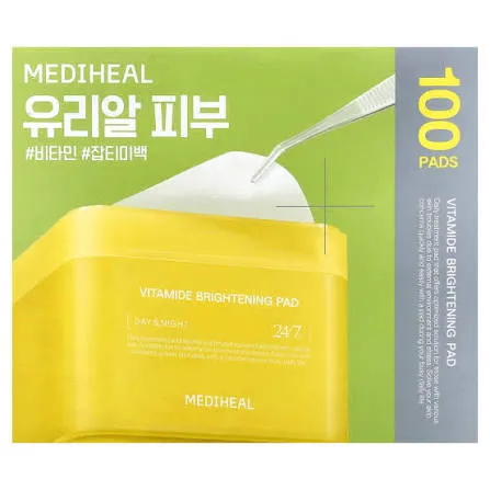 MEDIHEAL Vitamide Brightening Pad disques éclat x100 anti-taches