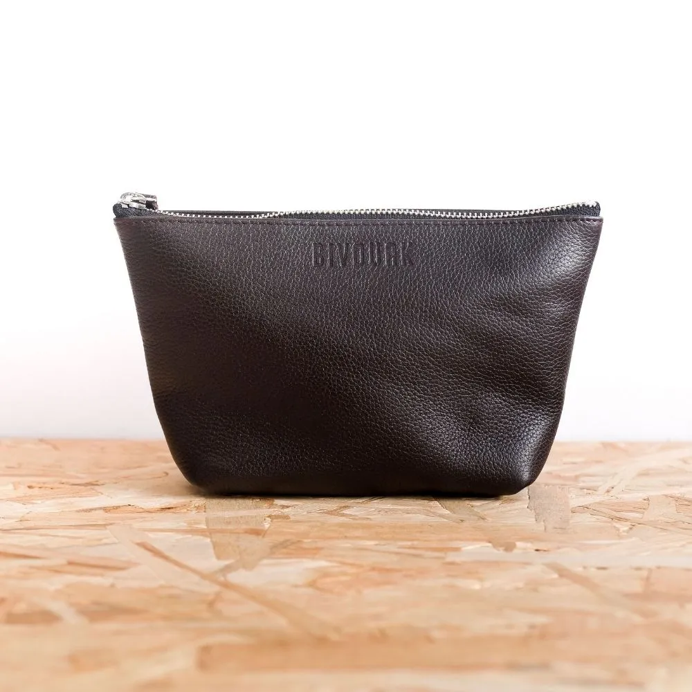 Bivouak Trousse de toilette homme cuir 22,5 cm