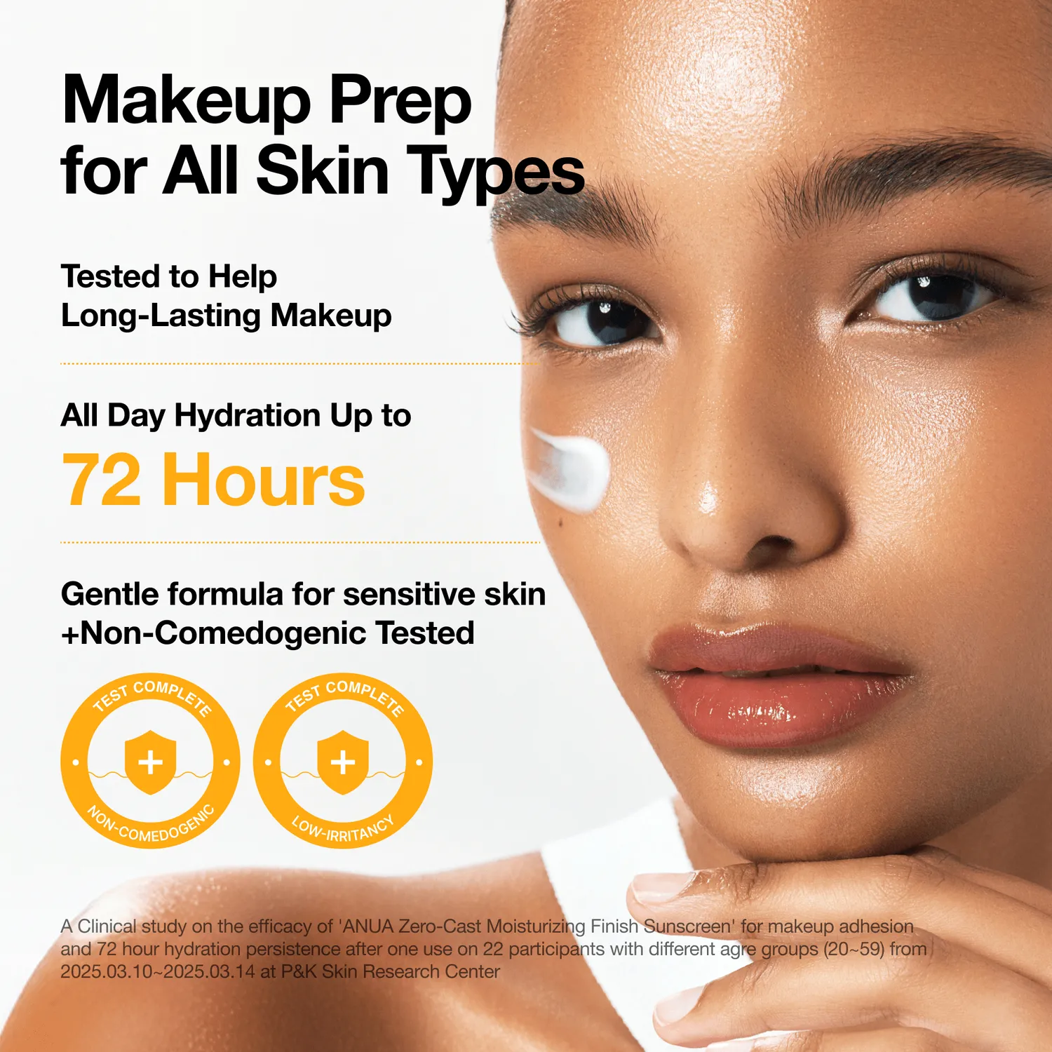 Anua Zero-Cast Moisturizing Finish crème solaire SPF50