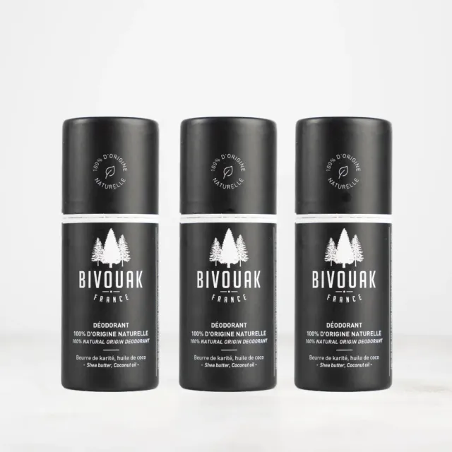 Bivouak Déodorant bio 60 g lot de 3 naturel
