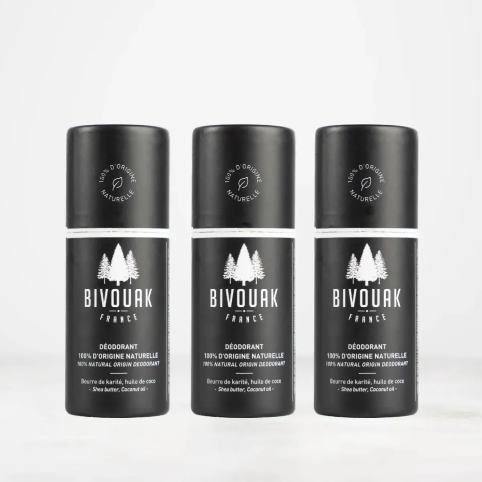 Bivouak Déodorant bio 60 g lot de 3 naturel