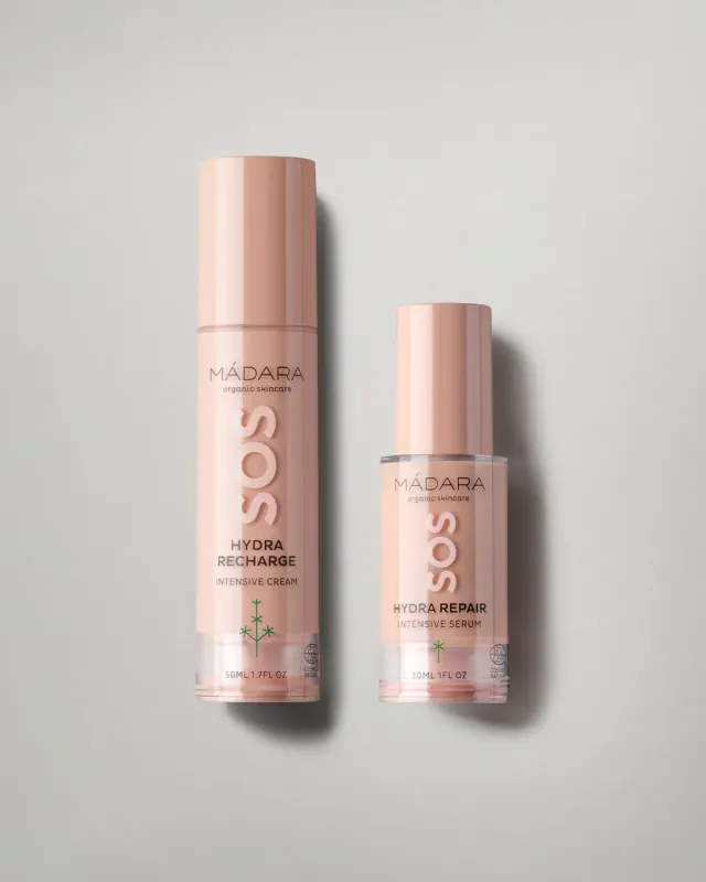 Mádara SOS Hydra coffret crème et sérum peau sèche