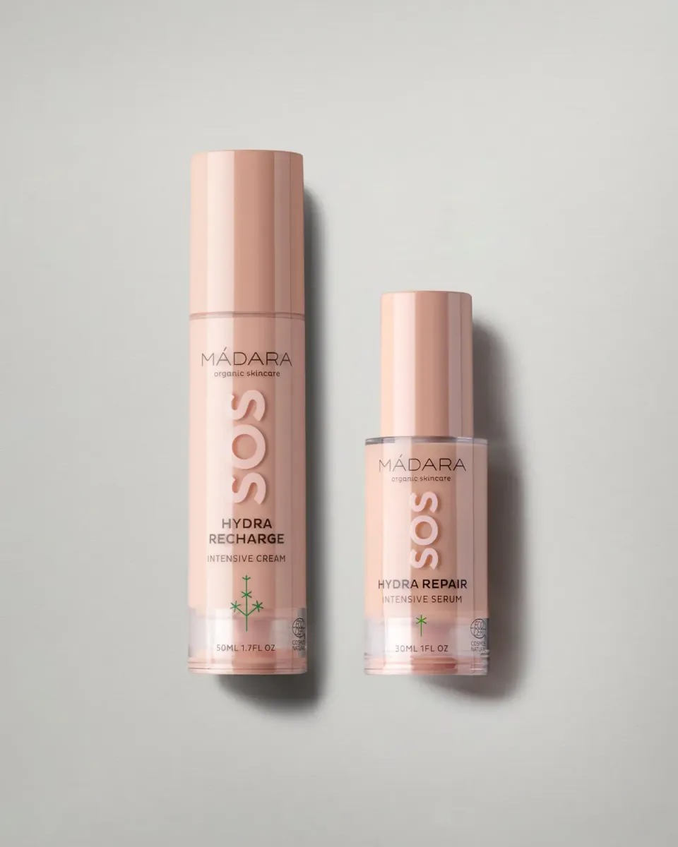 Mádara SOS Hydra coffret crème et sérum peau sèche