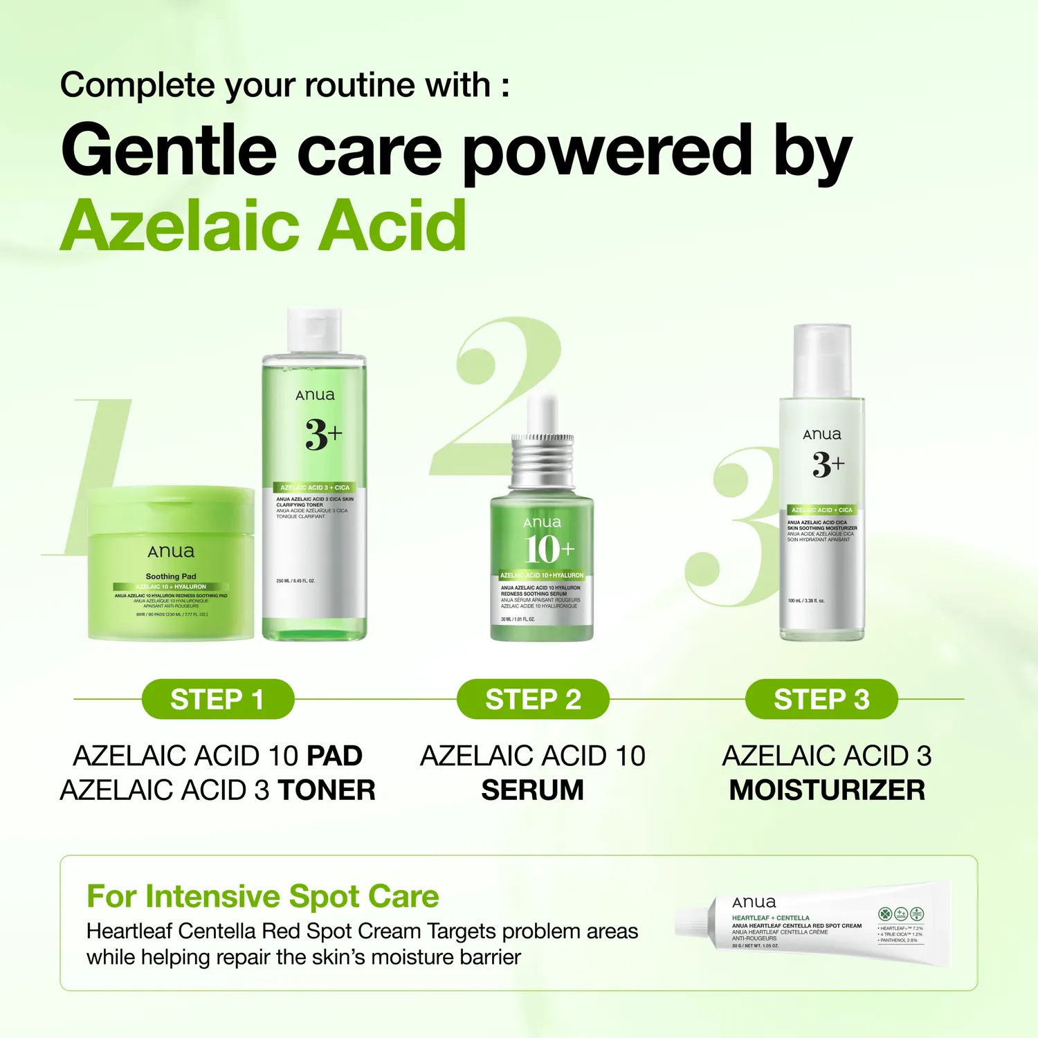 ANUA Azelaic Acid 10 sérum apaisant rougeurs