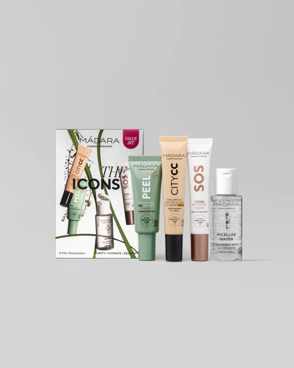 Mádara The Icons Mini Set coffret soin 4x50+17+15+15 ml éclat