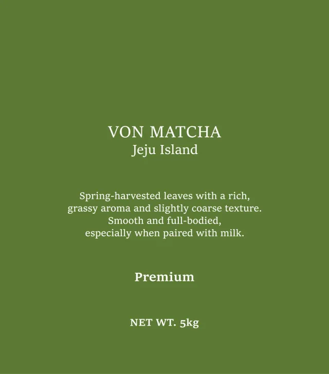 Von Matcha Premium thé matcha bio 5 kg umami