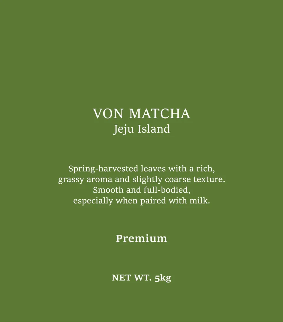 Von Matcha Premium thé matcha bio 5 kg umami
