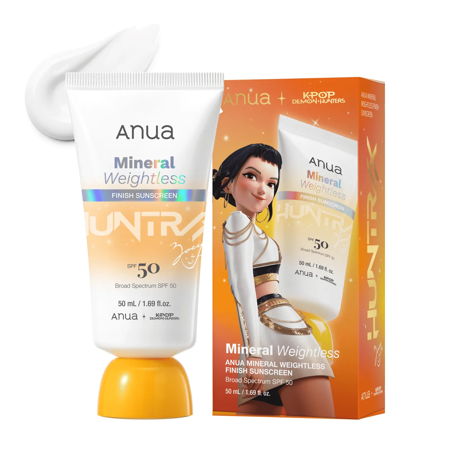 Anua Mineral Weightless Finish crème solaire SPF50 fini mat