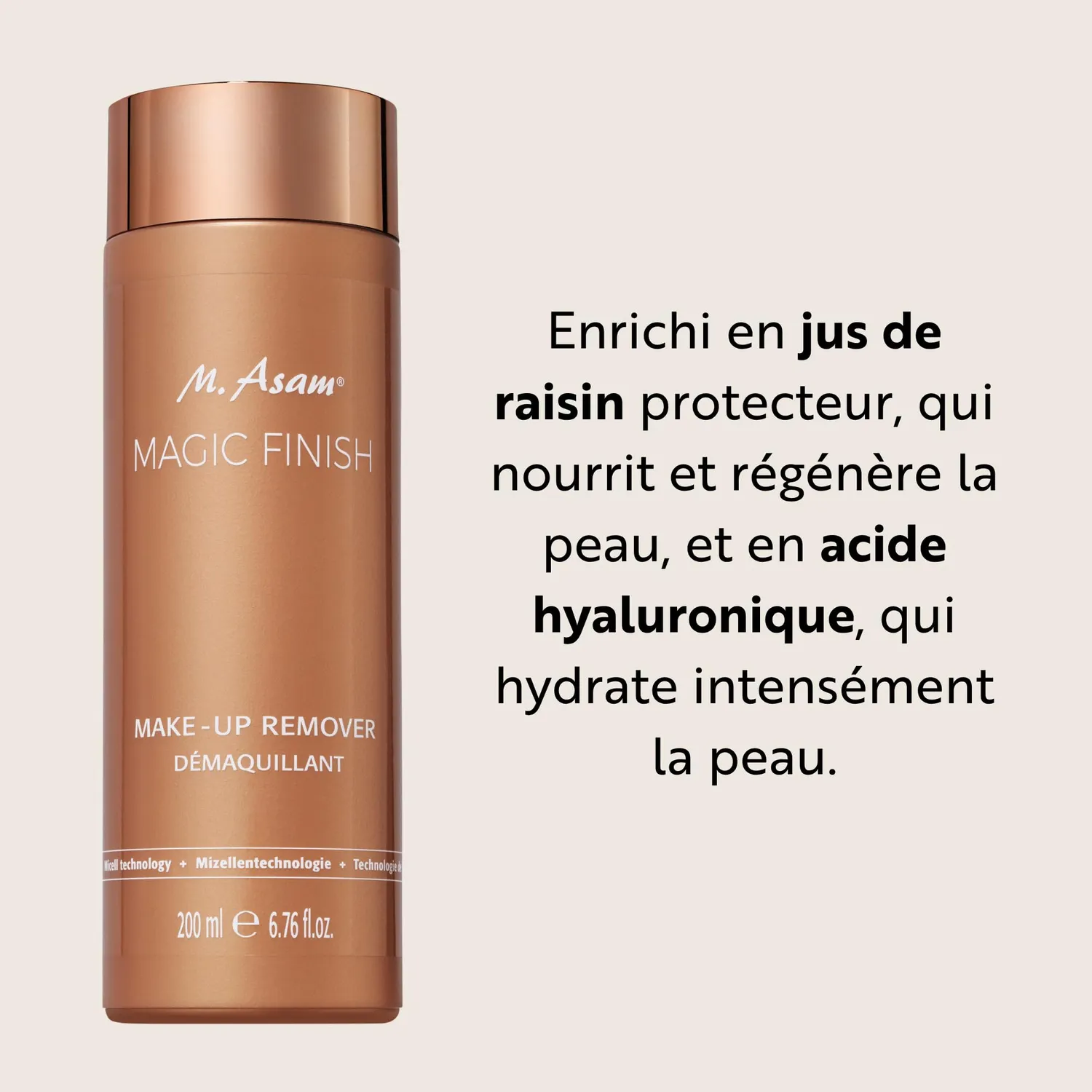 M. Asam Magic Finish Démaquillant Eau Micellaire 200ml waterproof