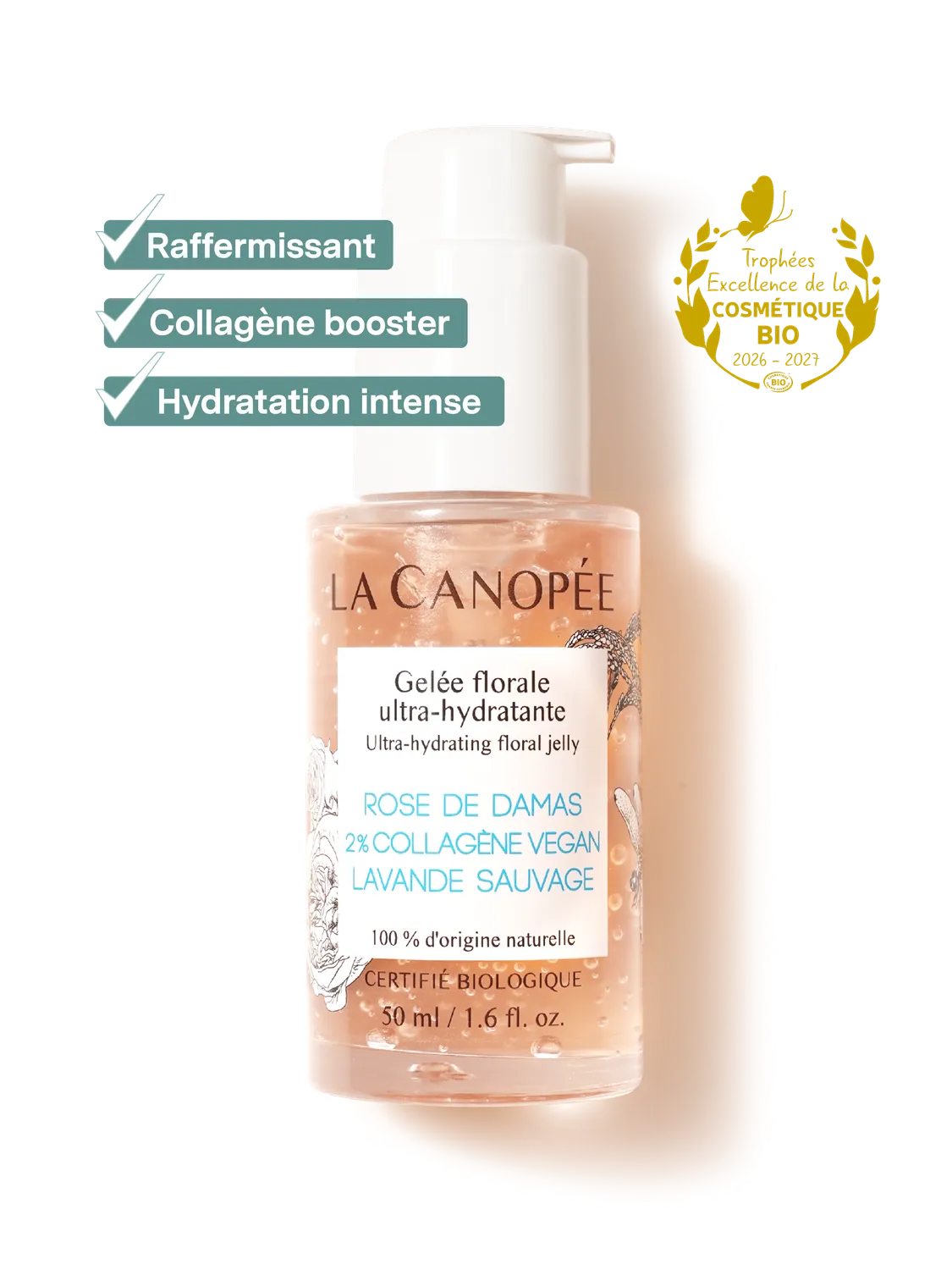 La Canopée Gelée florale gel visage 50 ml collagène