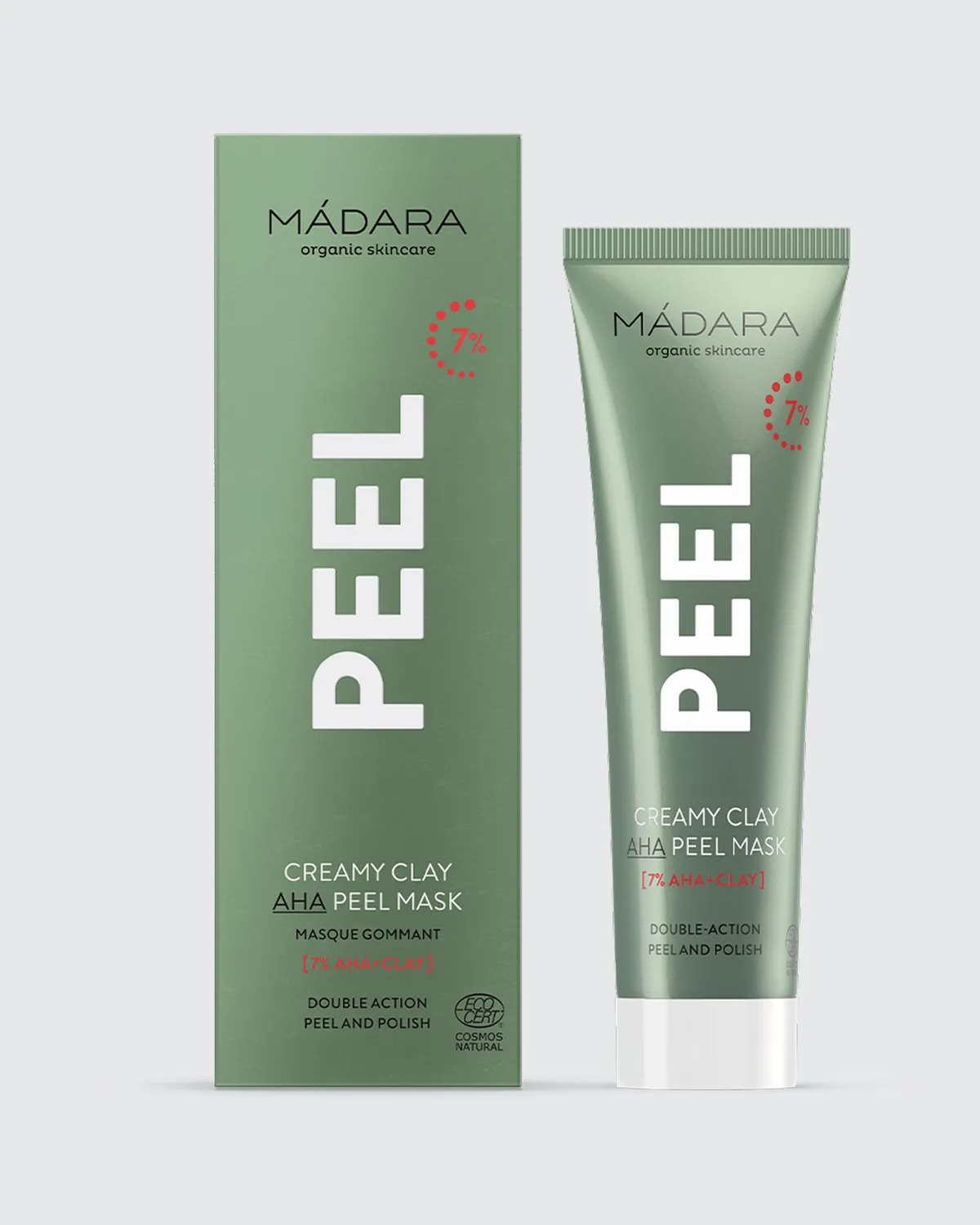 Mádara Creamy Clay Masque Visage AHA Échantillon exfoliant