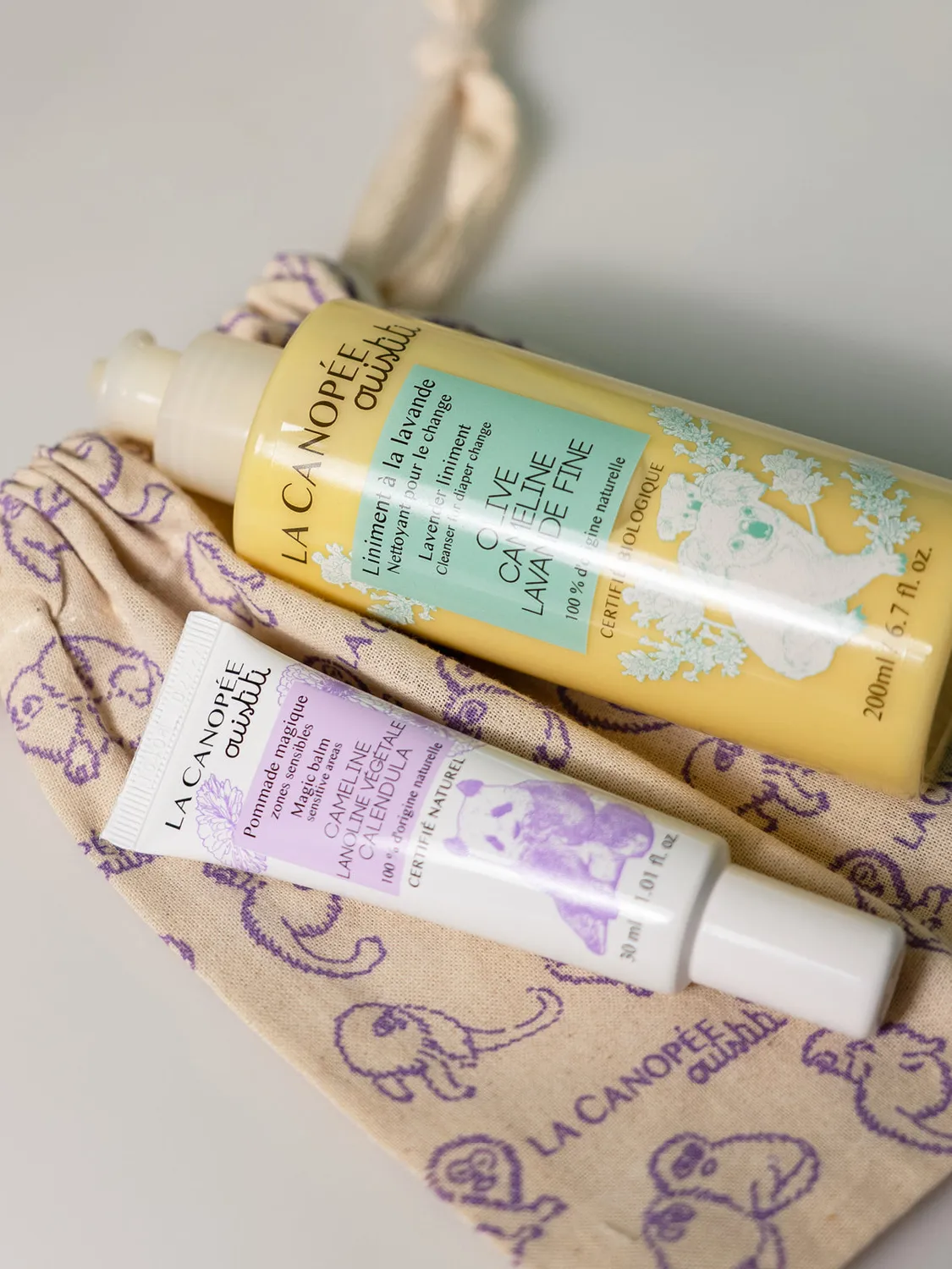 La Canopée Ouistiti Petit Popotin pochette liniment