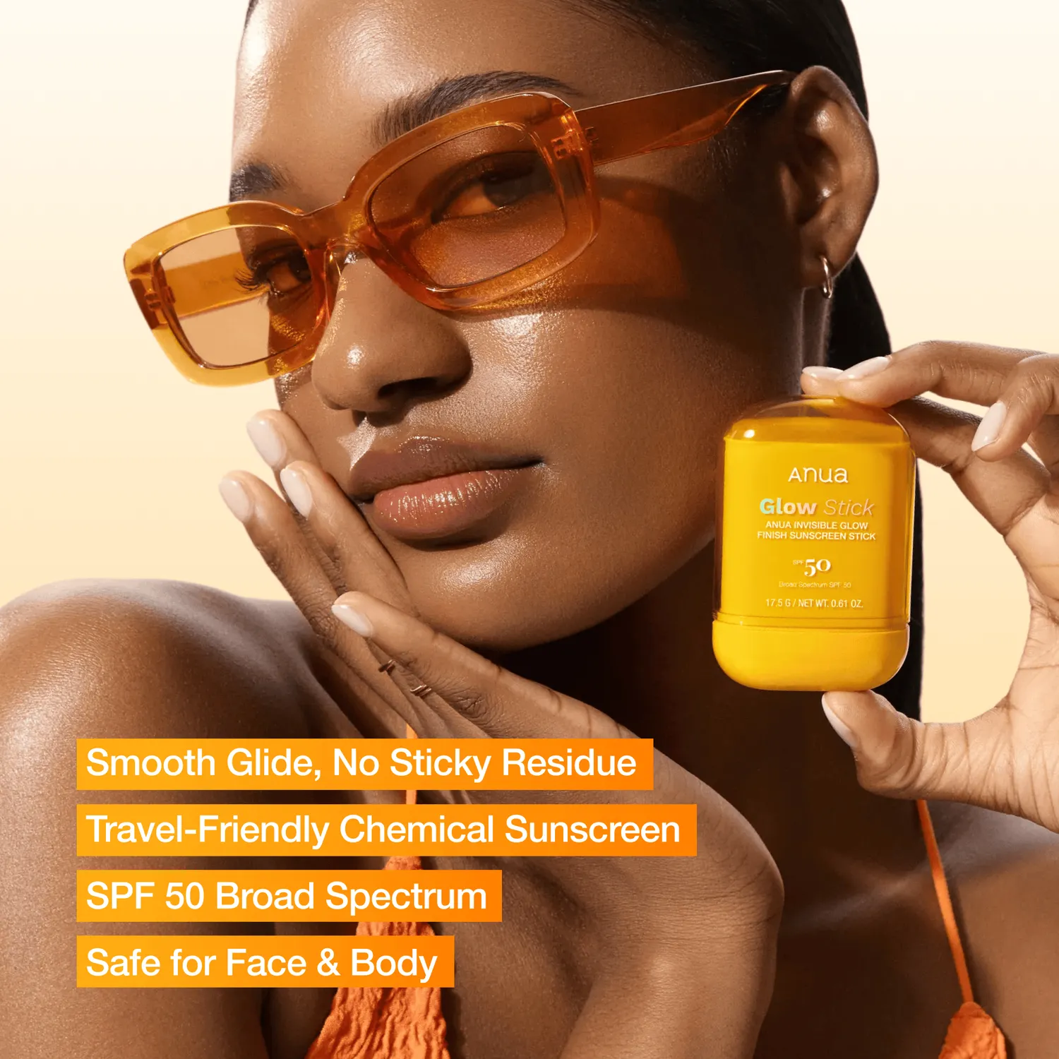 Anua Invisible Glow Finish stick solaire glow retouche