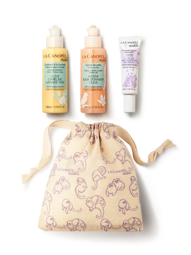 La Canopée Premiers Jours pochette bébé 4 soins