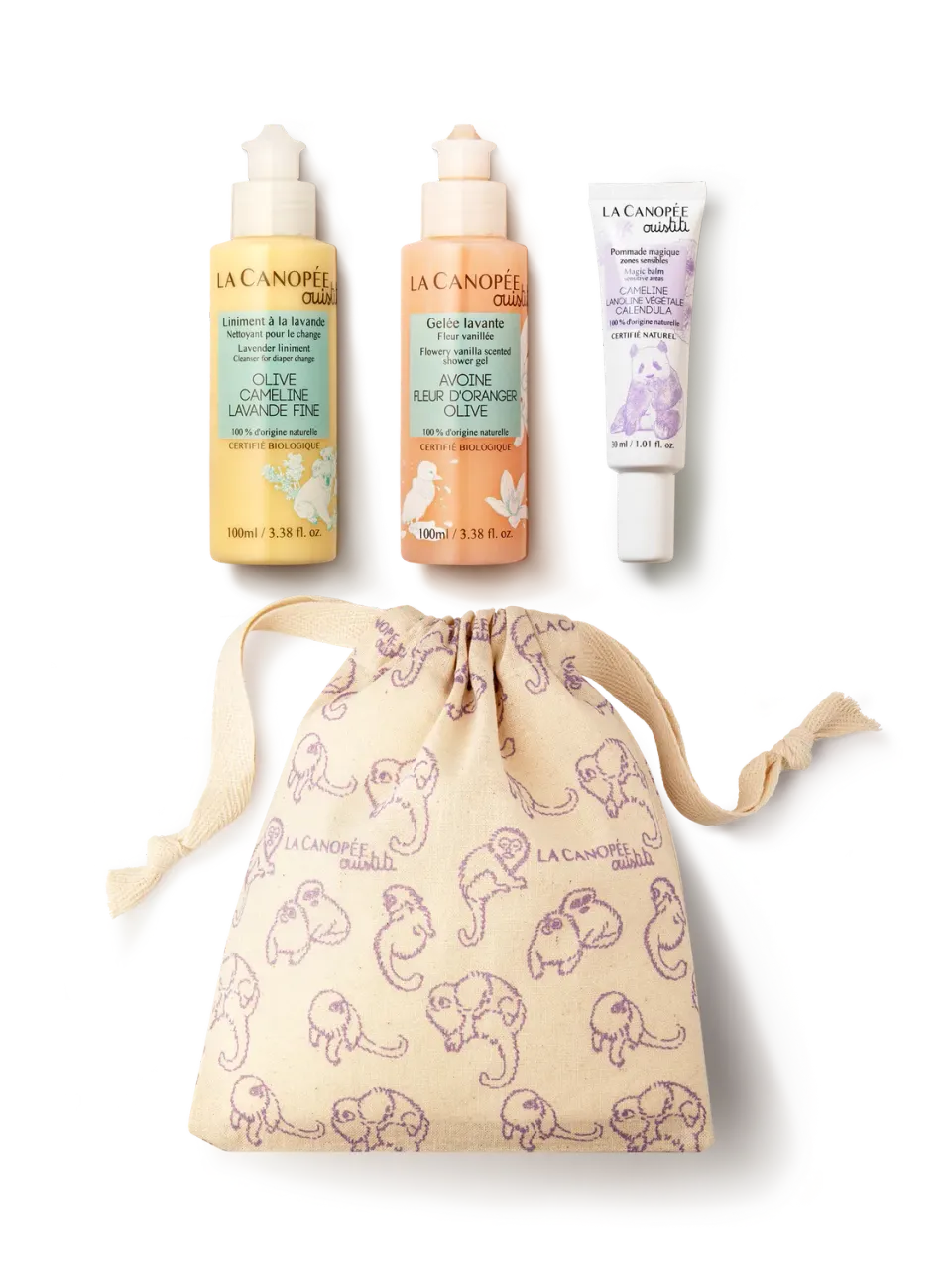 La Canopée Premiers Jours pochette bébé 4 soins