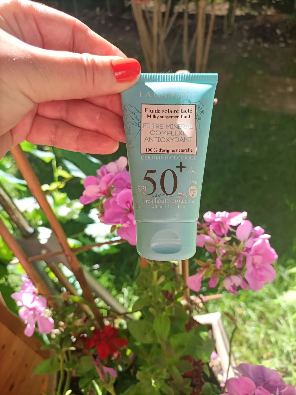La Canopée Fluide solaire lacté SPF50+ minéral visage 40ml