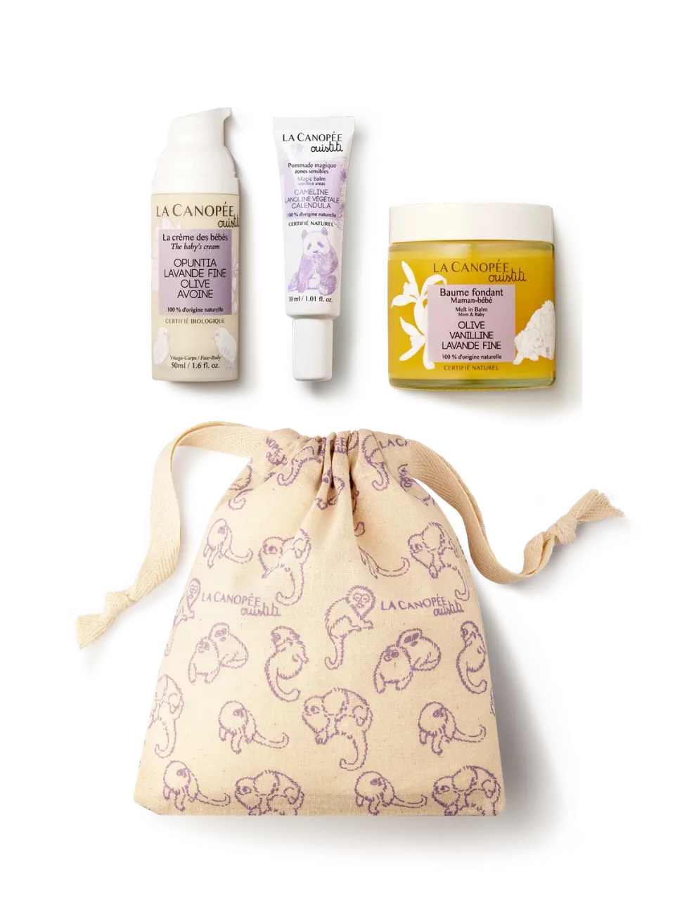 La Canopée Ouistiti Maman et Bébé pochette 3 soins