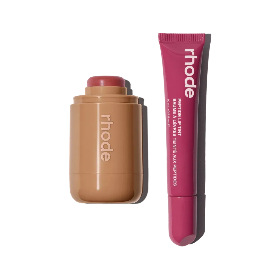 Rhode The Duos duo Sleepy Girl Raspberry Jelly blush gloss
