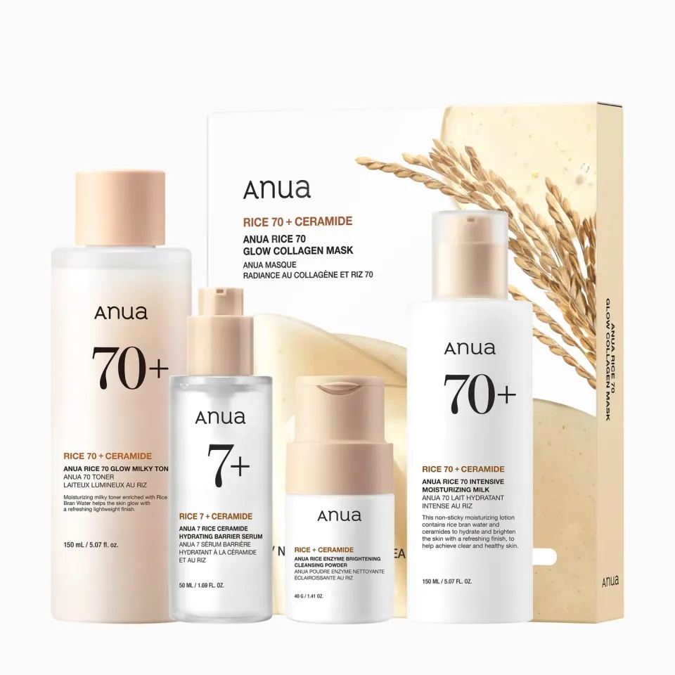 Anua Rice coffret nourrissant riz peaux sèches teint terne