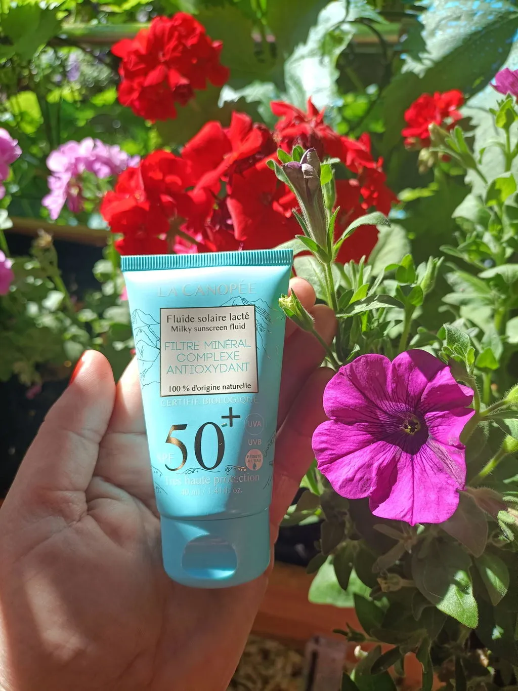 La Canopée Fluide solaire lacté SPF50+ minéral visage 40ml