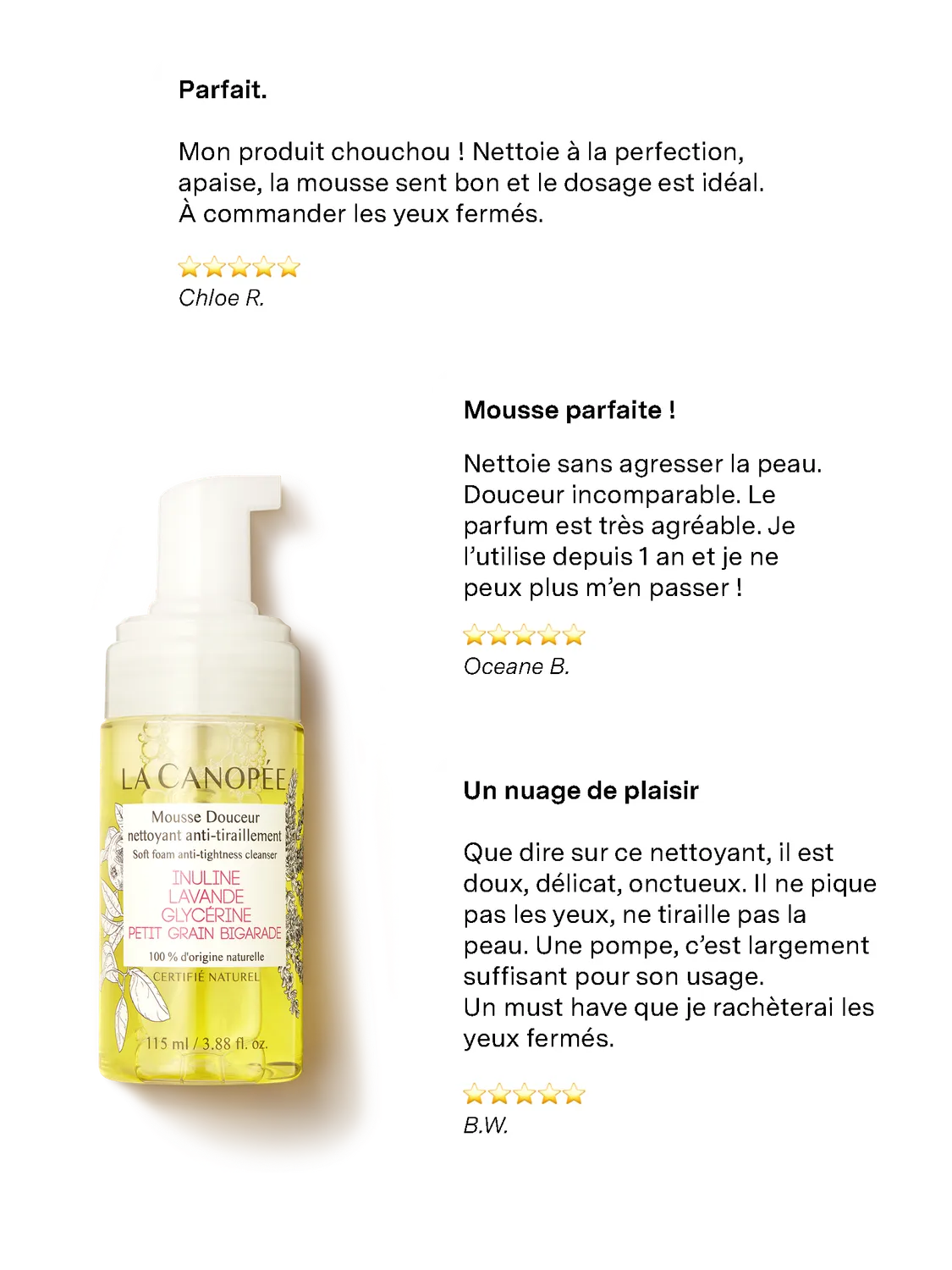 La Canopée Mousse Douceur mousse nettoyante 115ml anti-tiraillement