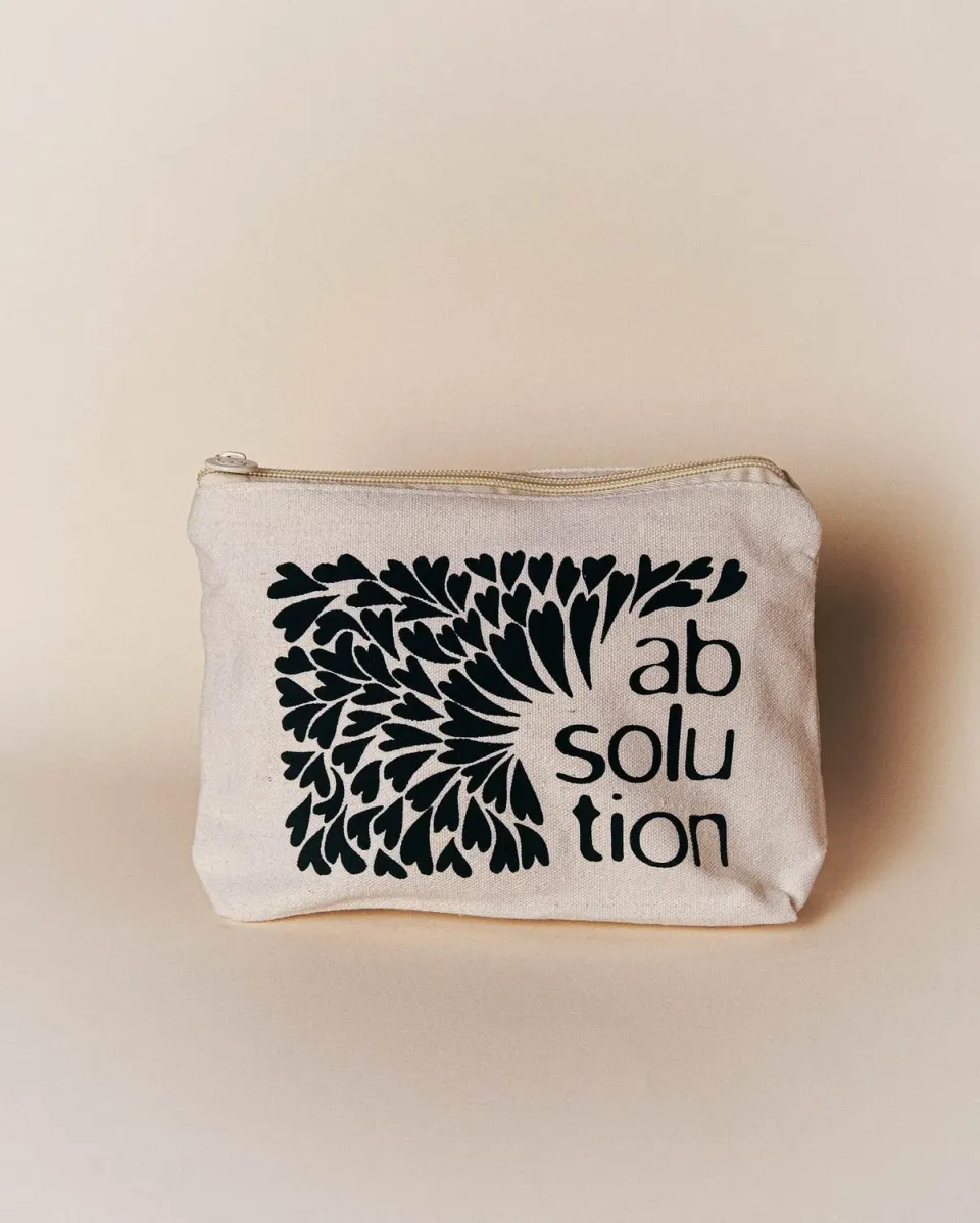 Absolution La Trousse Coeurs trousse coton bio 22x16 cm