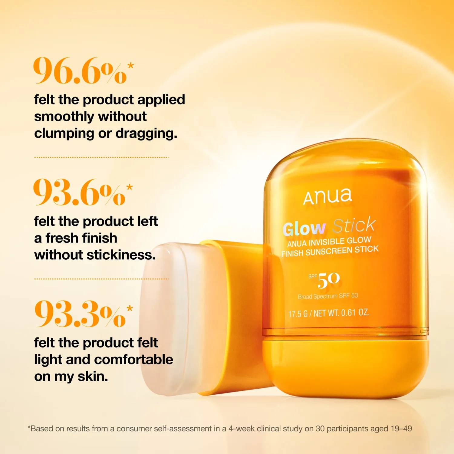 Anua Invisible Glow Finish stick solaire glow retouche
