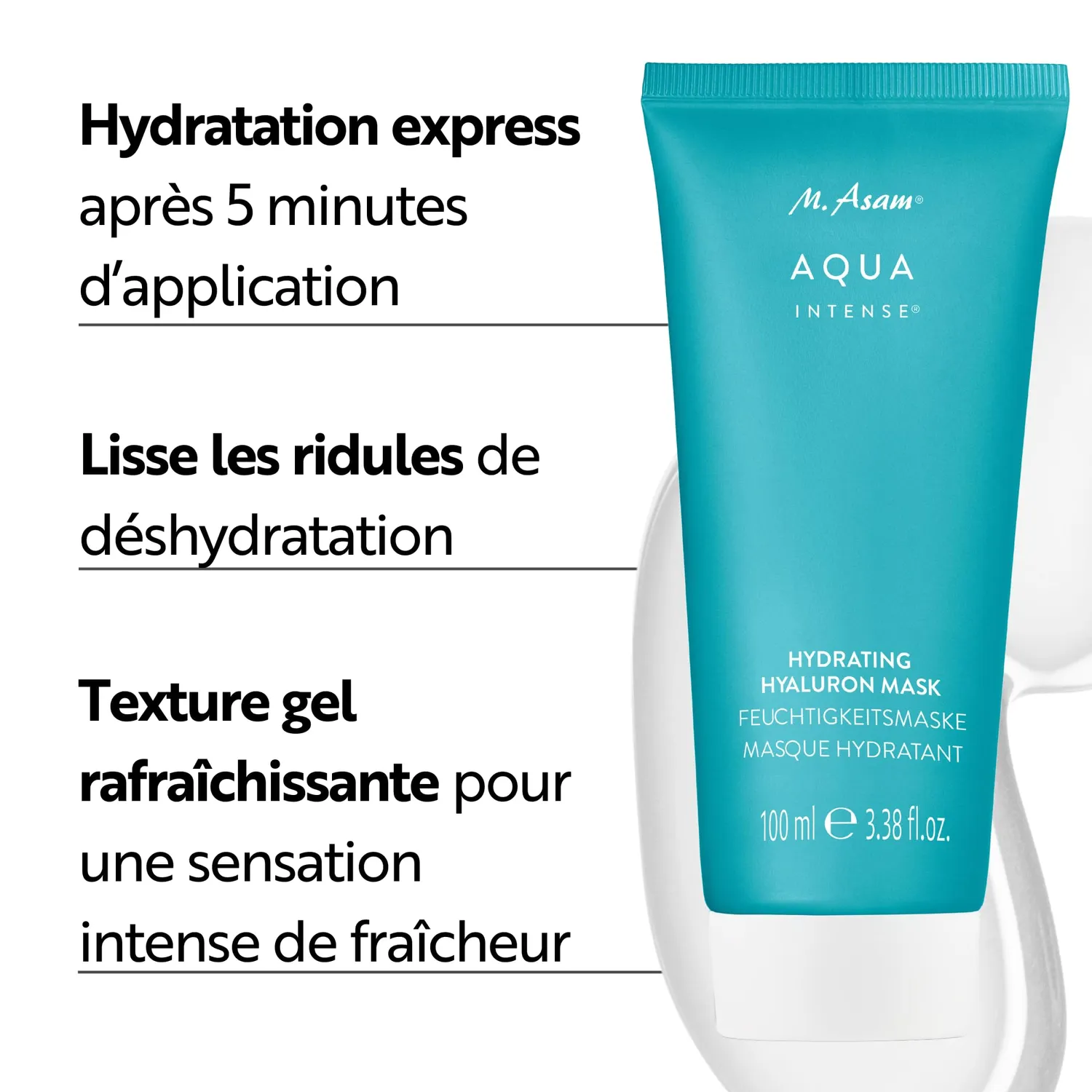 M. Asam Aqua Intense masque hydratant hyaluron 100ml sans parfum