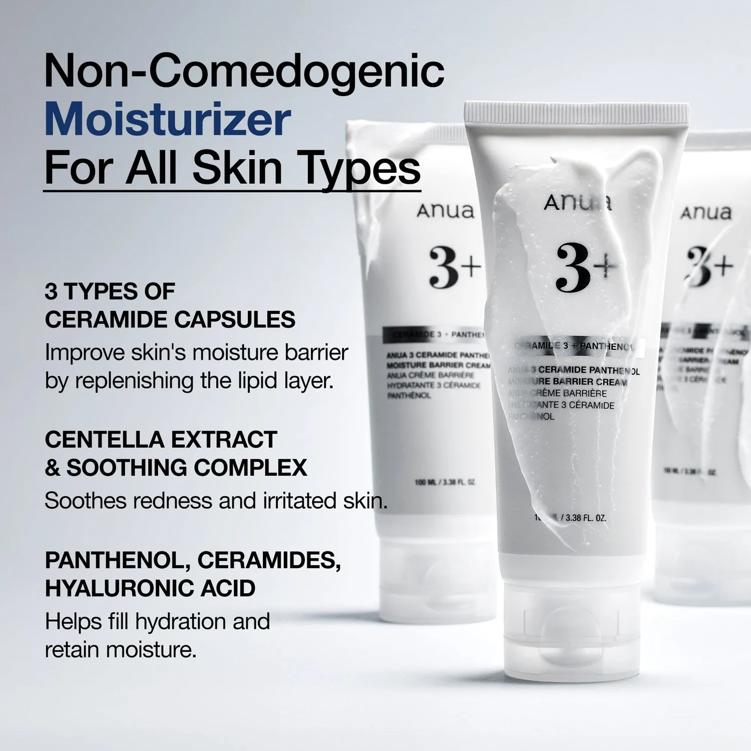 Anua 3 Ceramide Panthenol crème visage barrière  hydratante