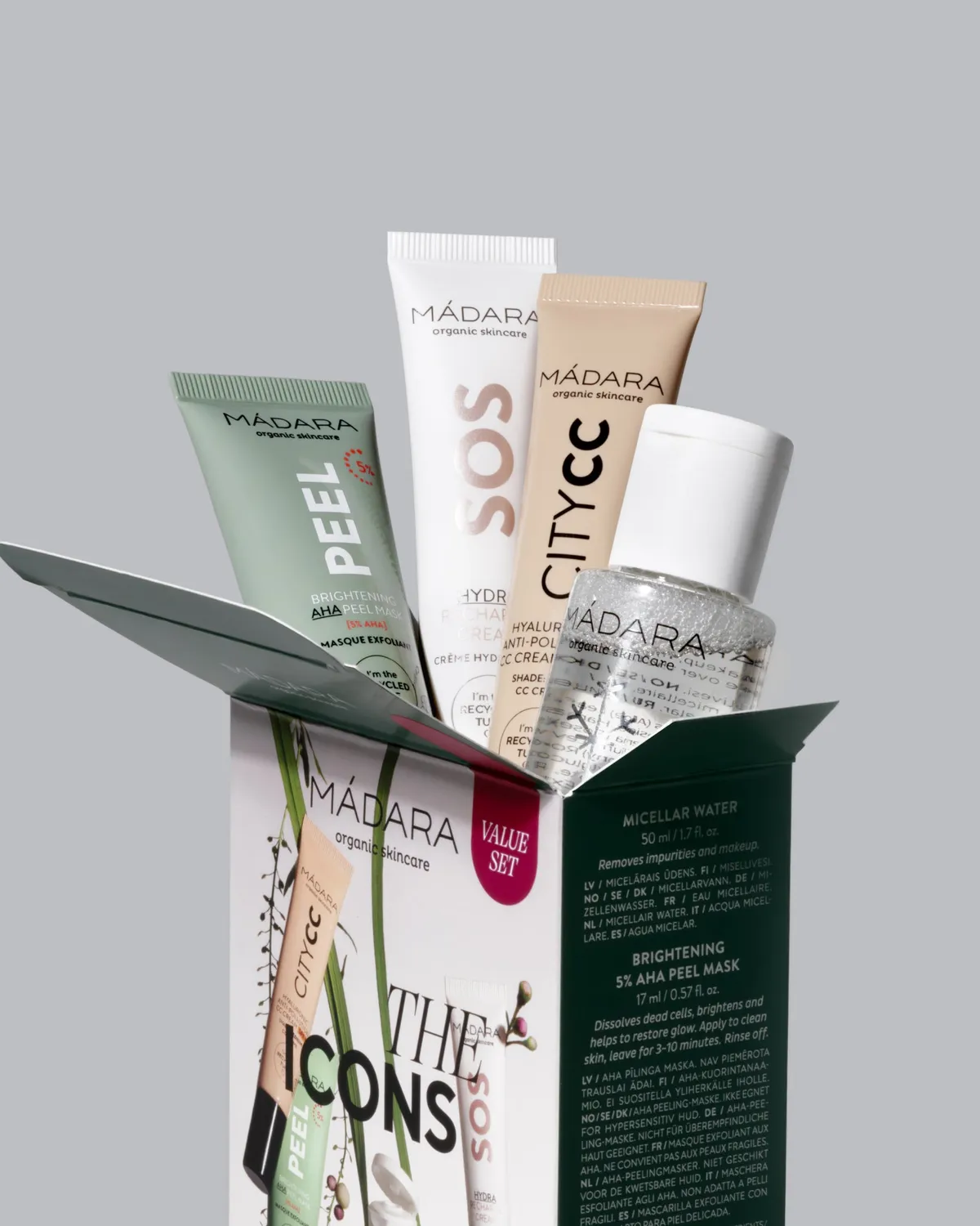 Mádara The Icons Mini Set coffret soin 4x50+17+15+15 ml éclat