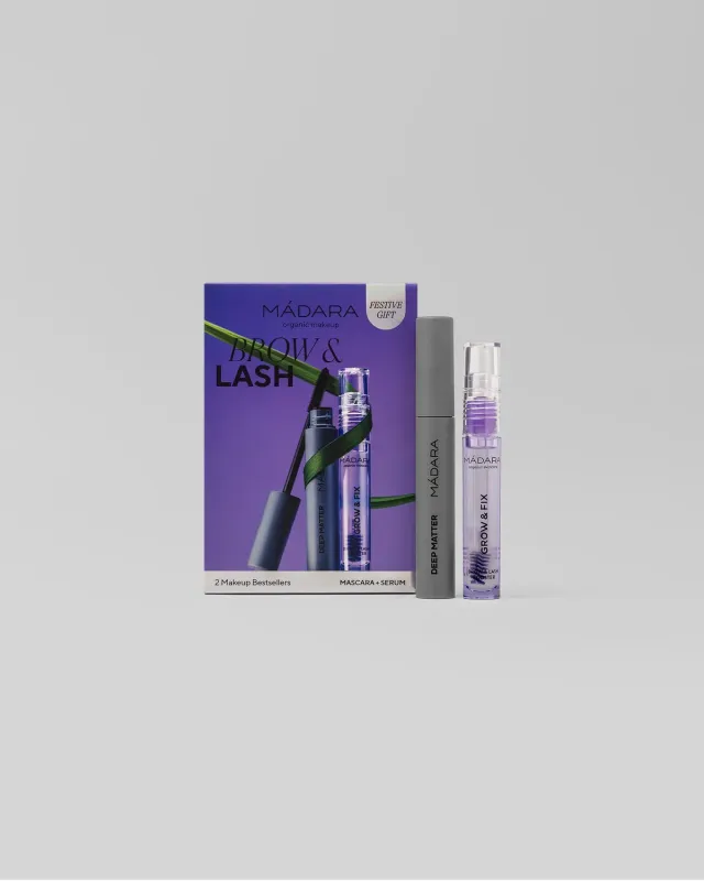 Mádara Brow Lash Duo kit regard mascara + booster 4,25+6 ml