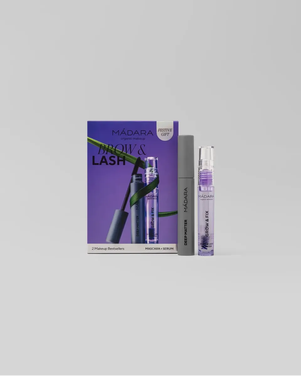 Mádara Brow Lash Duo kit regard mascara + booster 4,25+6 ml