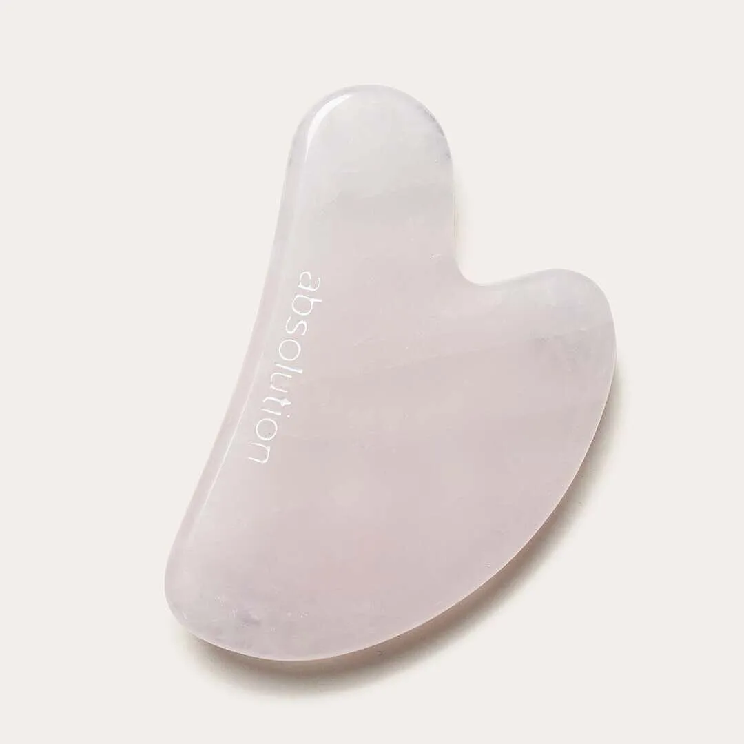 Absolution Le Gua Sha outil visage quartz rose