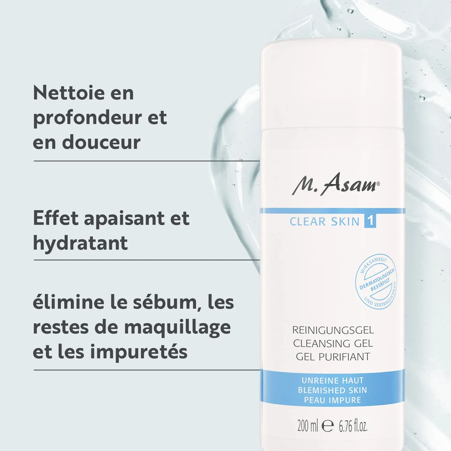 M. Asam Clear Skin gel nettoyant purifiant 200 ml