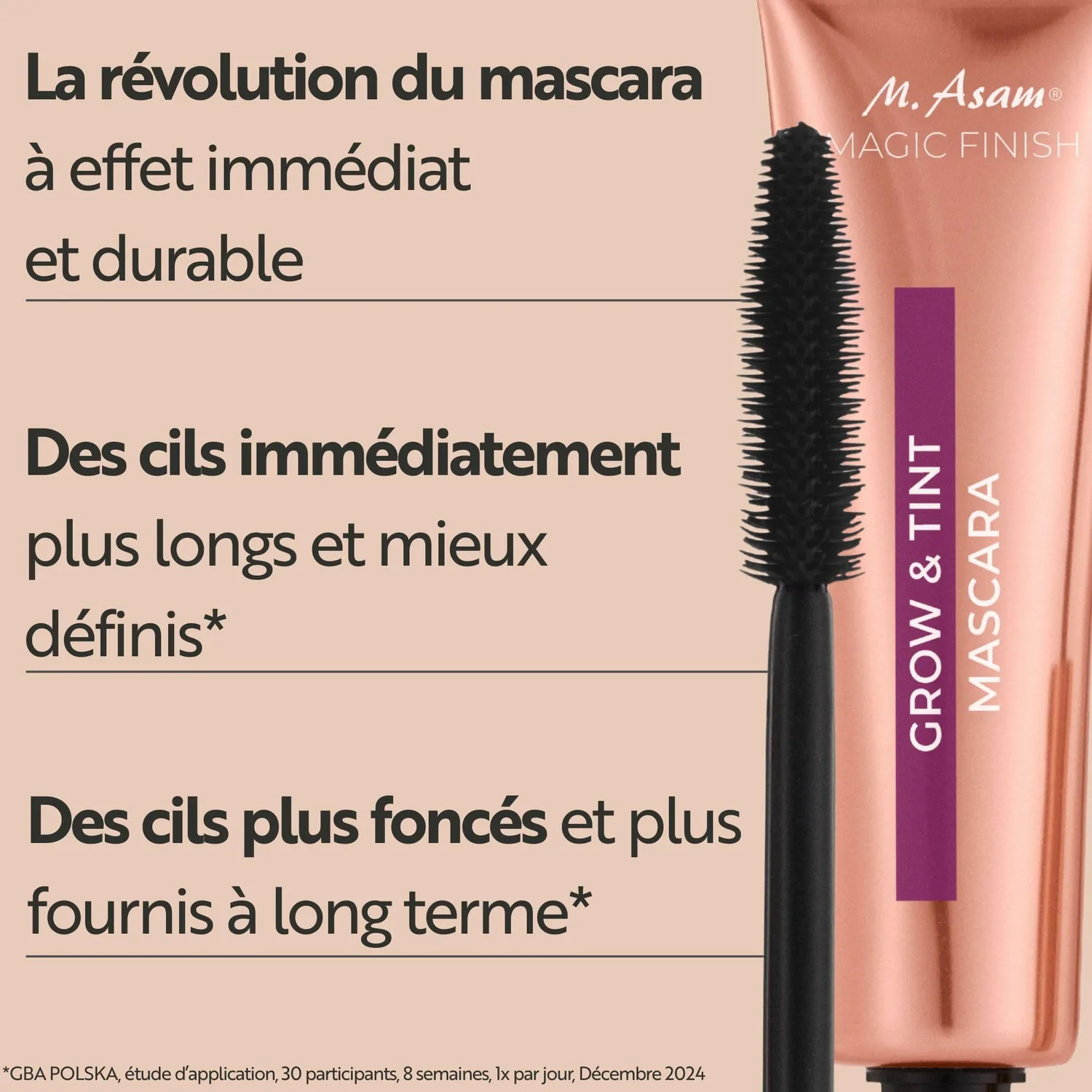 M. Asam Magic Finish Grow & Tint mascara noir 12 ml soin