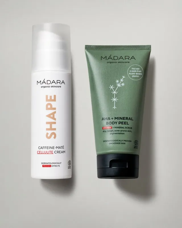 Mádara Shape coffret corps crème gommage lissant