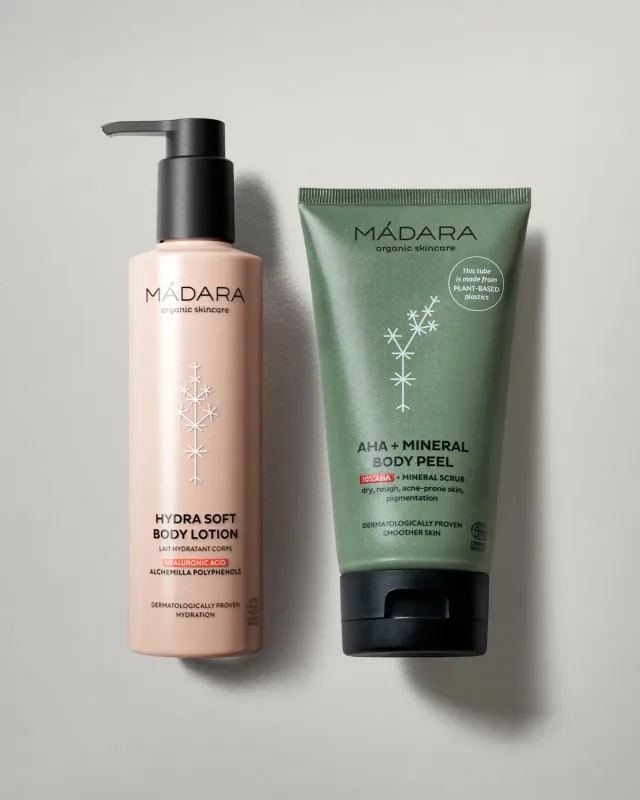 Mádara Exfoliate & Hydrate coffret corps hydratant 2 soins