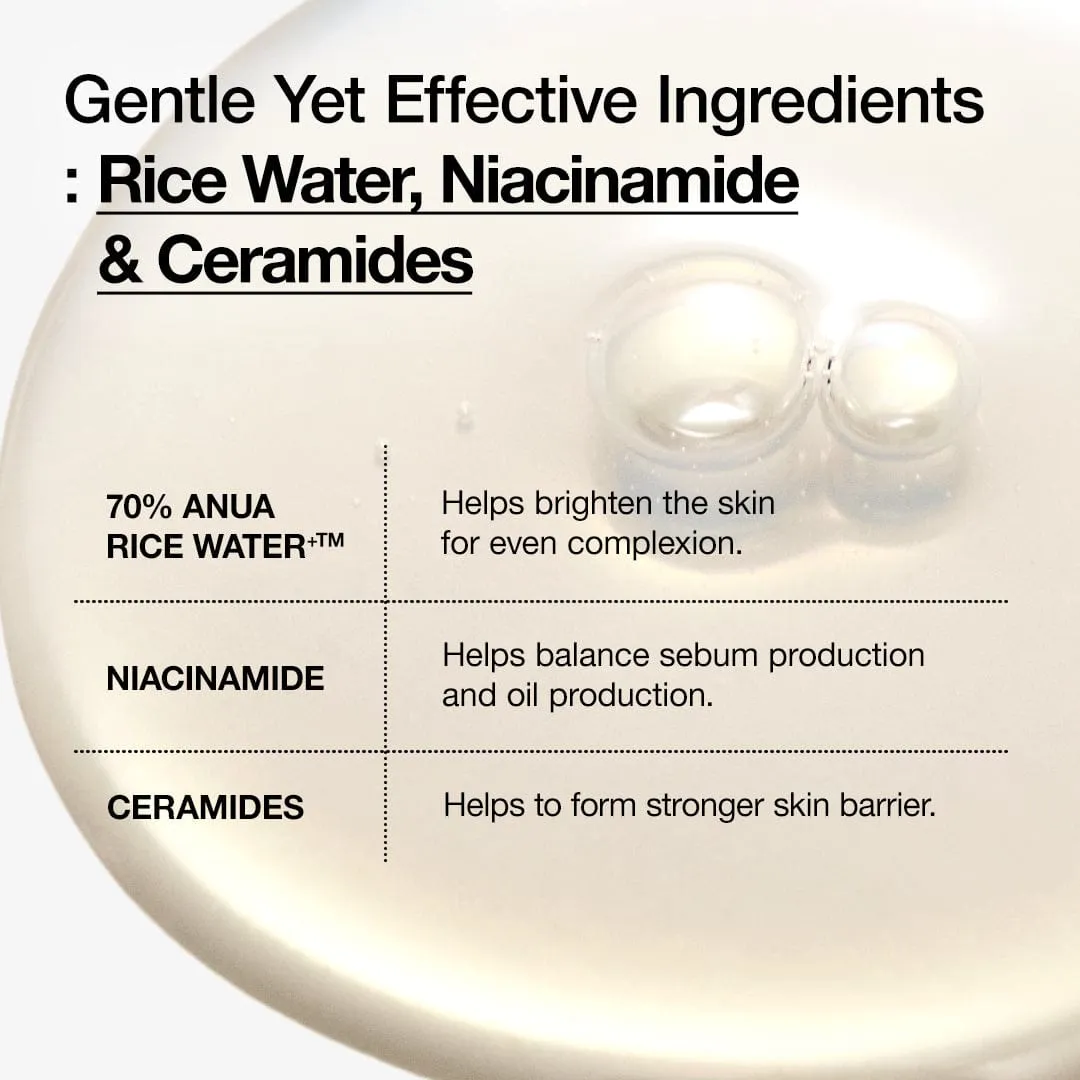 Anua Rice 70 Glow Milky Toner lotion lactée éclat