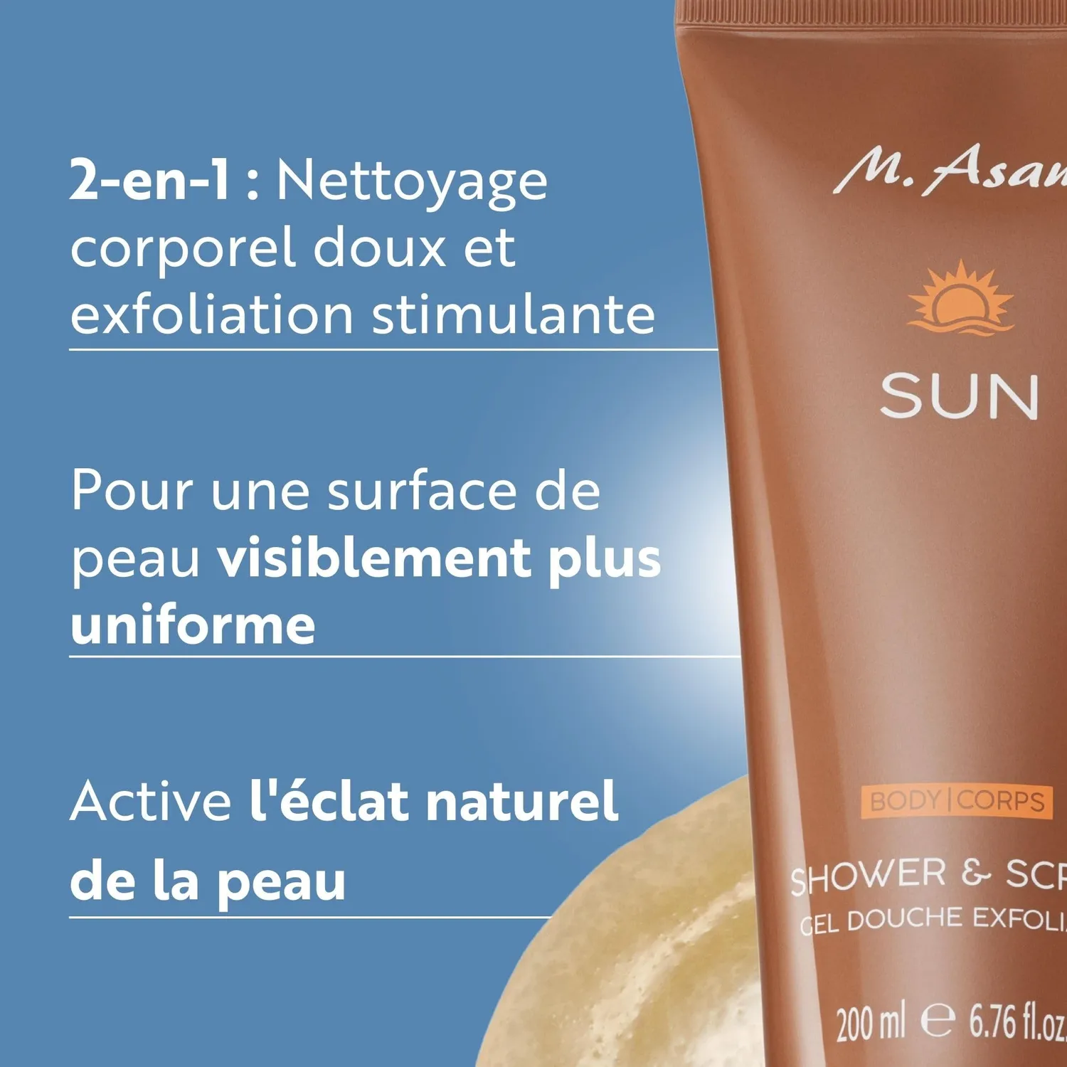 M. Asam Sun Shower & Scrub gel douche gommage 200ml citron