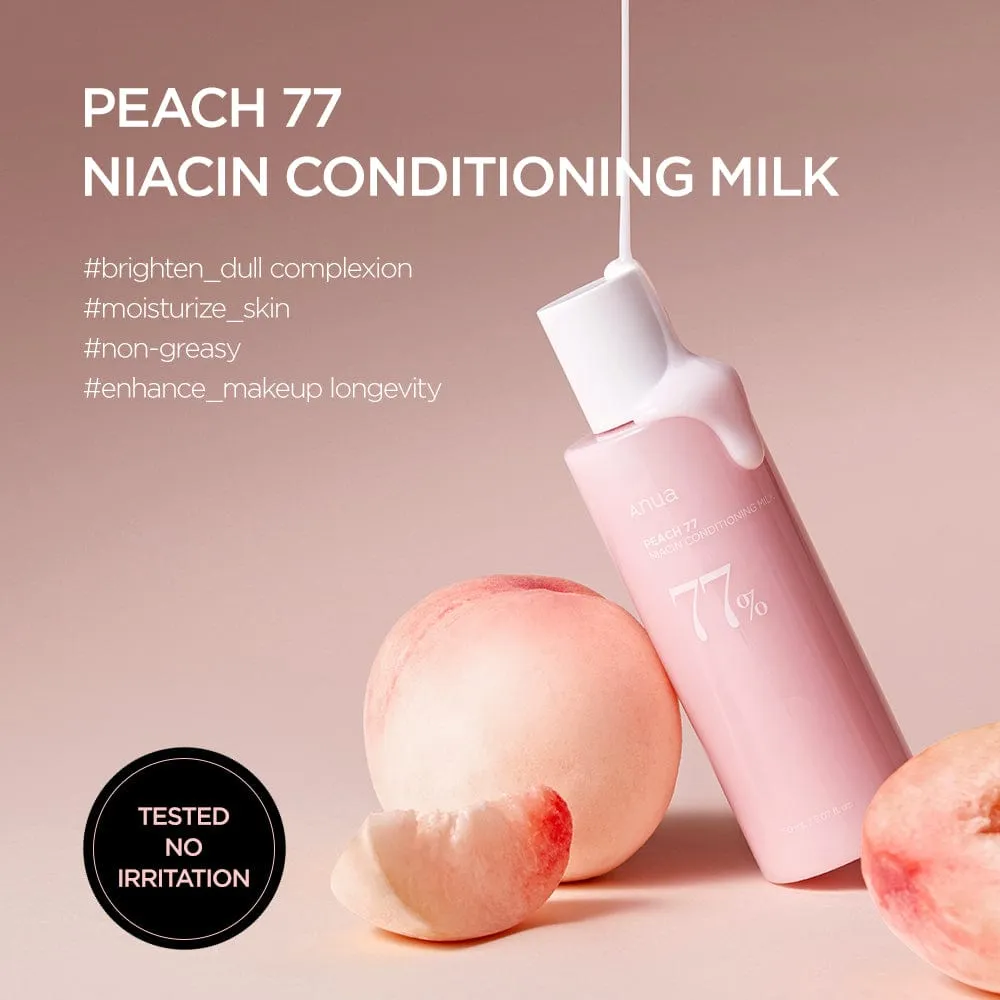 Anua Peach 77 Niacin Conditioning Milk lait pêche
