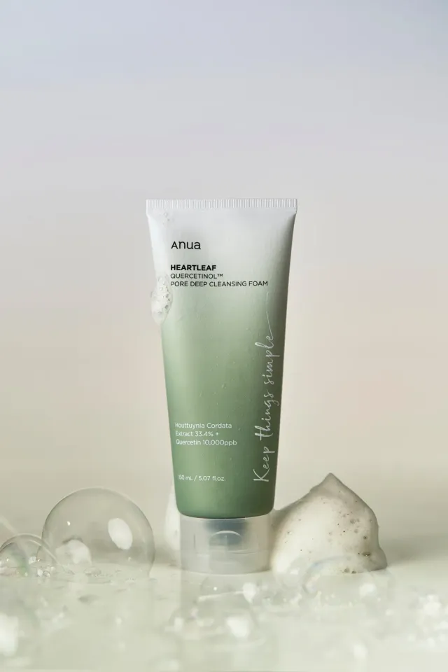 Anua Heartleaf Quercetinol mousse nettoyante 150 ml acné