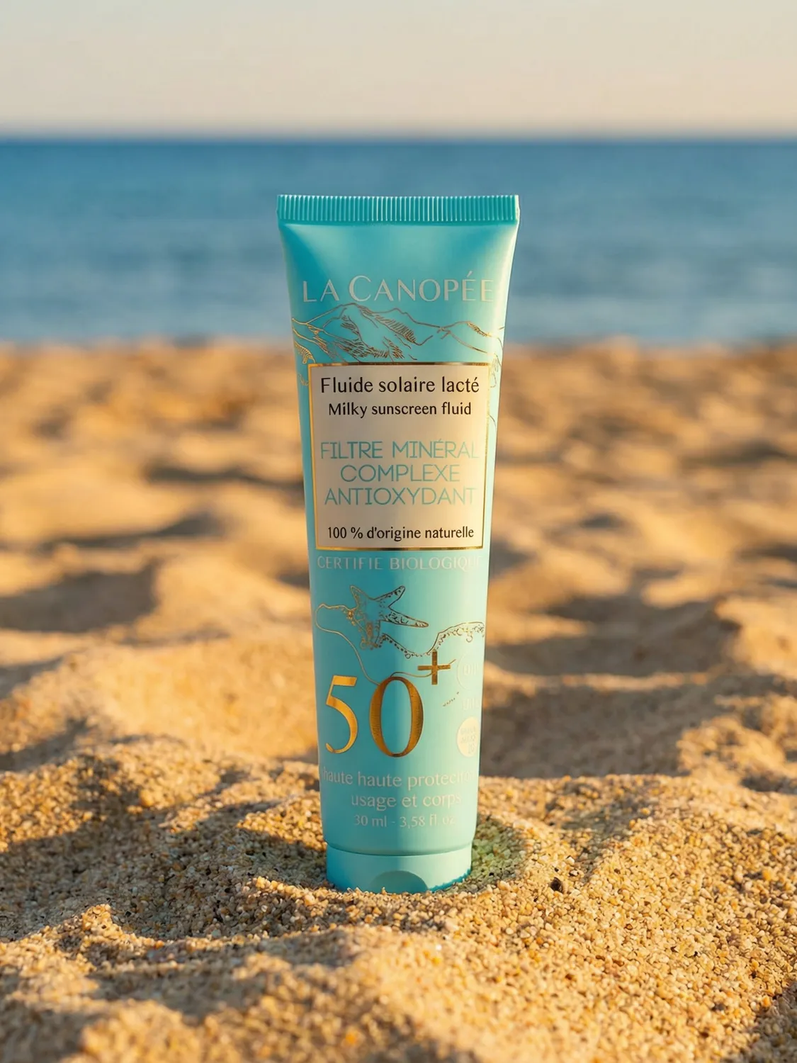 La Canopée Fluide solaire lacté SPF50+ minéral visage 40ml